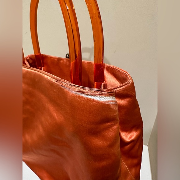 Prada Raso (Orange) Plex Tote w/card - Picture 16 of 16